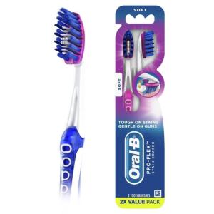 imageOralB 3D White Luxe Stain Eraser Toothbrushes Soft 2 Count