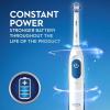 imageOralB Pro 100 Precision Clean Battery Powered Electric Toothbrush Blue and White1 Count Pack of 1