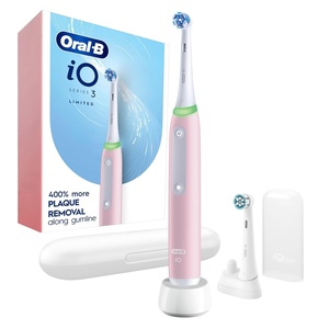 image:imageOralB Rechargeable Electric Toothbrush iO3 Limited Deep Clean 3 Cleaning Modes Visual Pressure Sensor to Protect Gums 2 Brush Heads Travel Case Azalea Pink